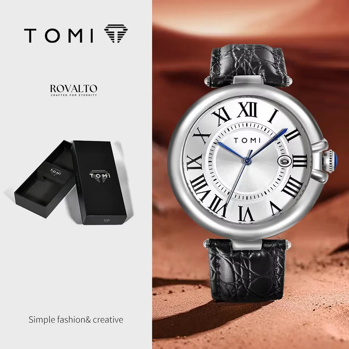 Tomi roman round stylish watch