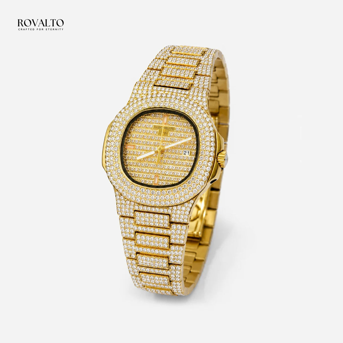 Rose Iced Out Watch