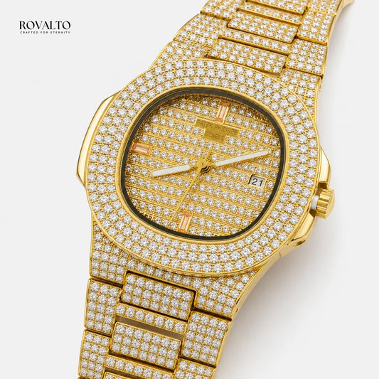 Rose Iced Out Watch