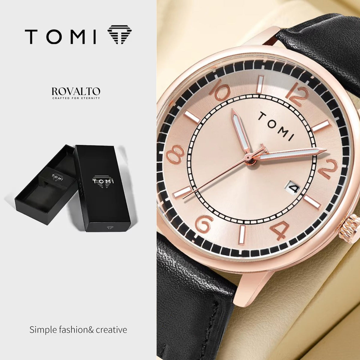 Tomi  round stylish watch
