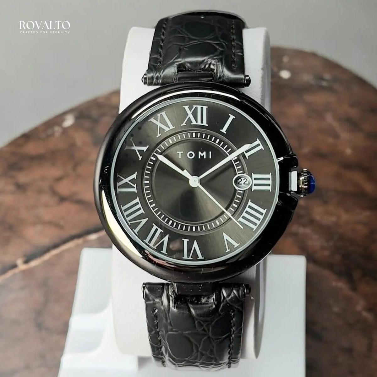 TOMI  Leather Strap Watch