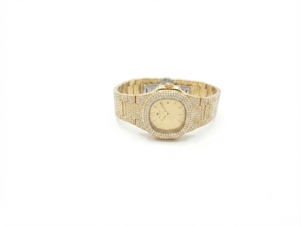 Rose Iced Out Watch
