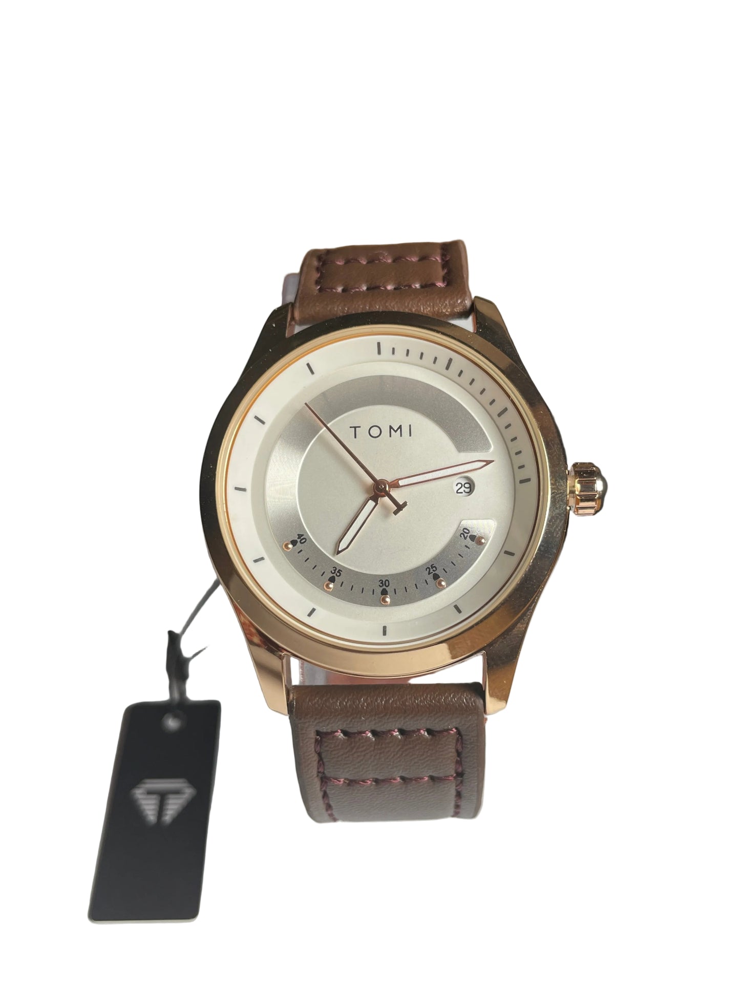 TOMI  Leather Strap Watch