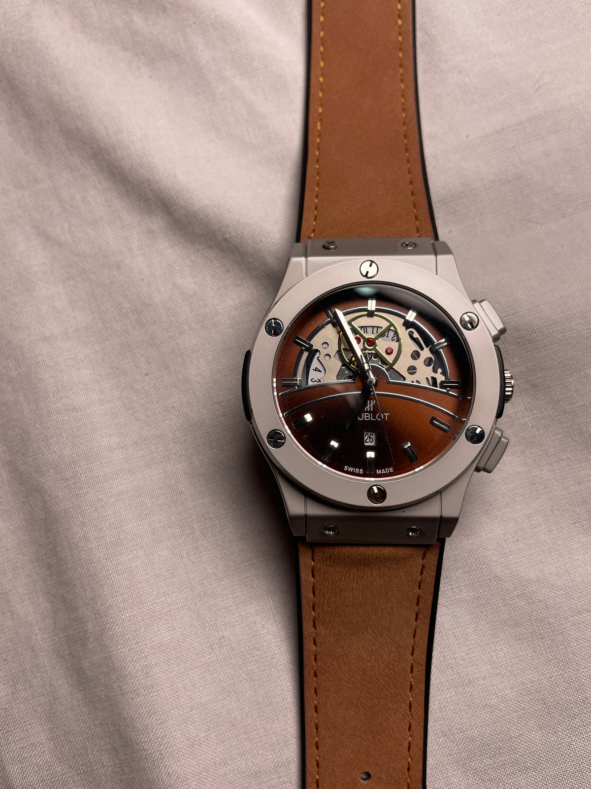 Hublot Classic Fusion Leather Strap Watch