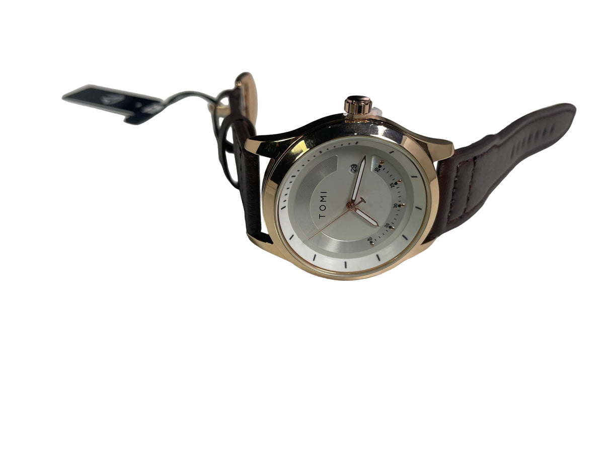 TOMI  Leather Strap Watch