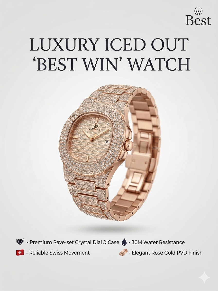 Luxury Iced-Out “BEST” Watch