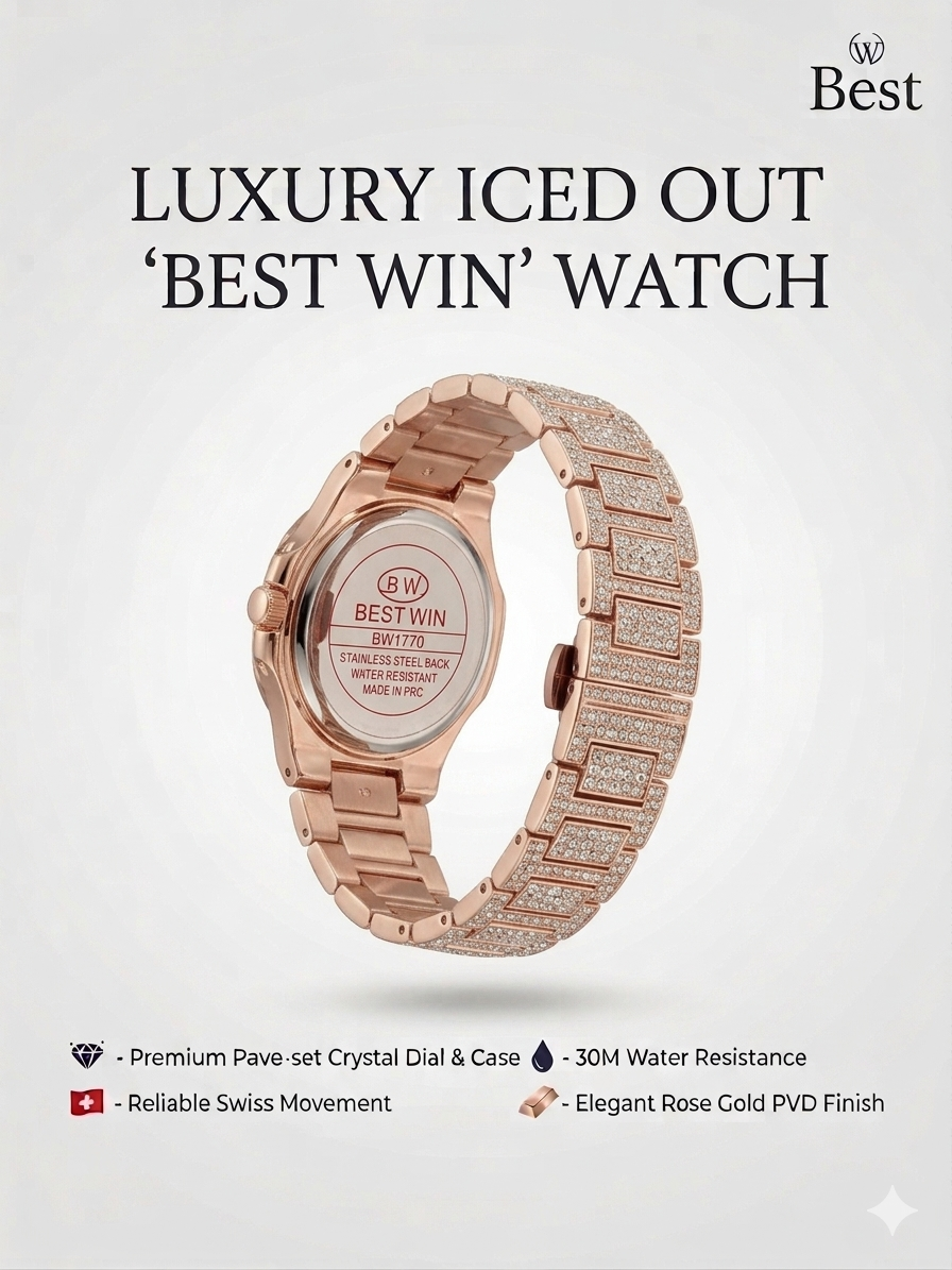 Luxury Iced-Out “BEST” Watch